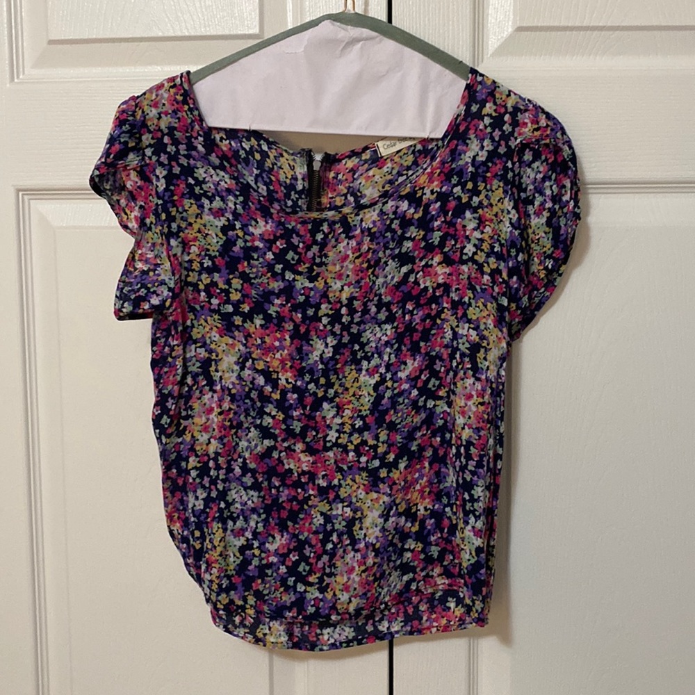 Floral Cedar Tree Blouse